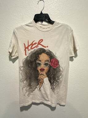 H.E.R. by Goodie Two Sleeves Graphic T-Shirt Size S